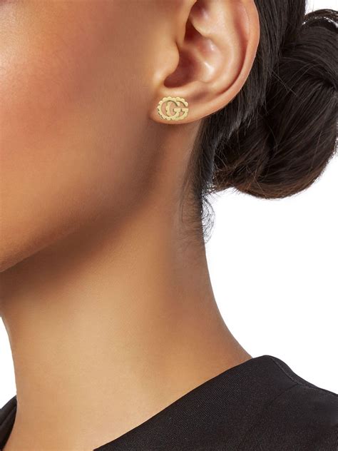 stud gucci earrings gold|gucci gold jewellery earrings.